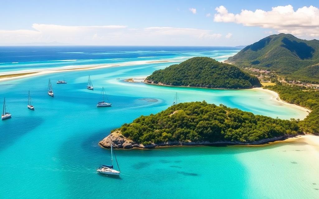 The Whitsundays coastline near Cannonvale and Airlie Beach